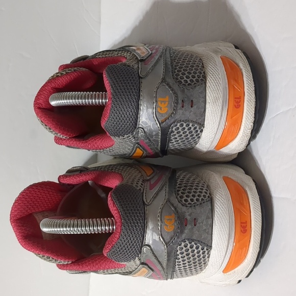 Asics Womens Gel Equation T3F6N Gray Silver Pink Lace Up Running Shoes Size 10 - Picture 4 of 9